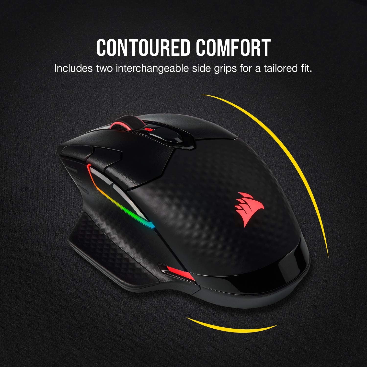 Dark Core RGB Pro, Wireless FPS/MOBA Gaming Optical Mouse with SLIPSTREAM Technology, Black, Backlit RGB LED, 18000 DPI, Optical,Ch-9315411-Na